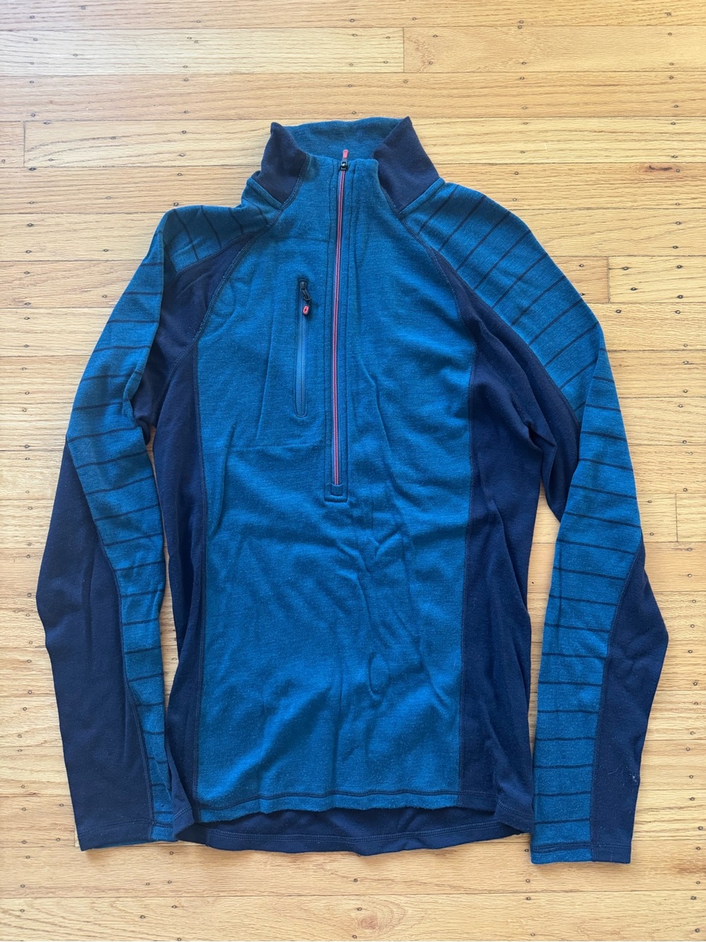 Smartwool PhD Merino Wool Base Layer 1/2 Zip Men’s Medium Blue